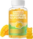 90 CT Μαγνήσιο Γλυκινικό Gummies 1000mg - Συμπλήρωμα μαγνησίου χωρίς ζάχαρη με βιταμίνη D, B6, CoQ10 για υποστήριξη ηρεμίας & ύπνου - 90 Mango Pineapple Gummies