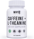 NZ Caffeine Pills with L-Theanine, 120 Capsules, Nootropic Stack Energy Pills, Energy Vitamins for Sustained Energy Focus & Cognitive Function, L Theanine Caffeine Energy Supplements for Women & Men