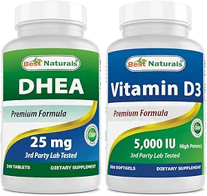 En İyi Doğal Dhea 25 mg & Vitamin D3 5000 I