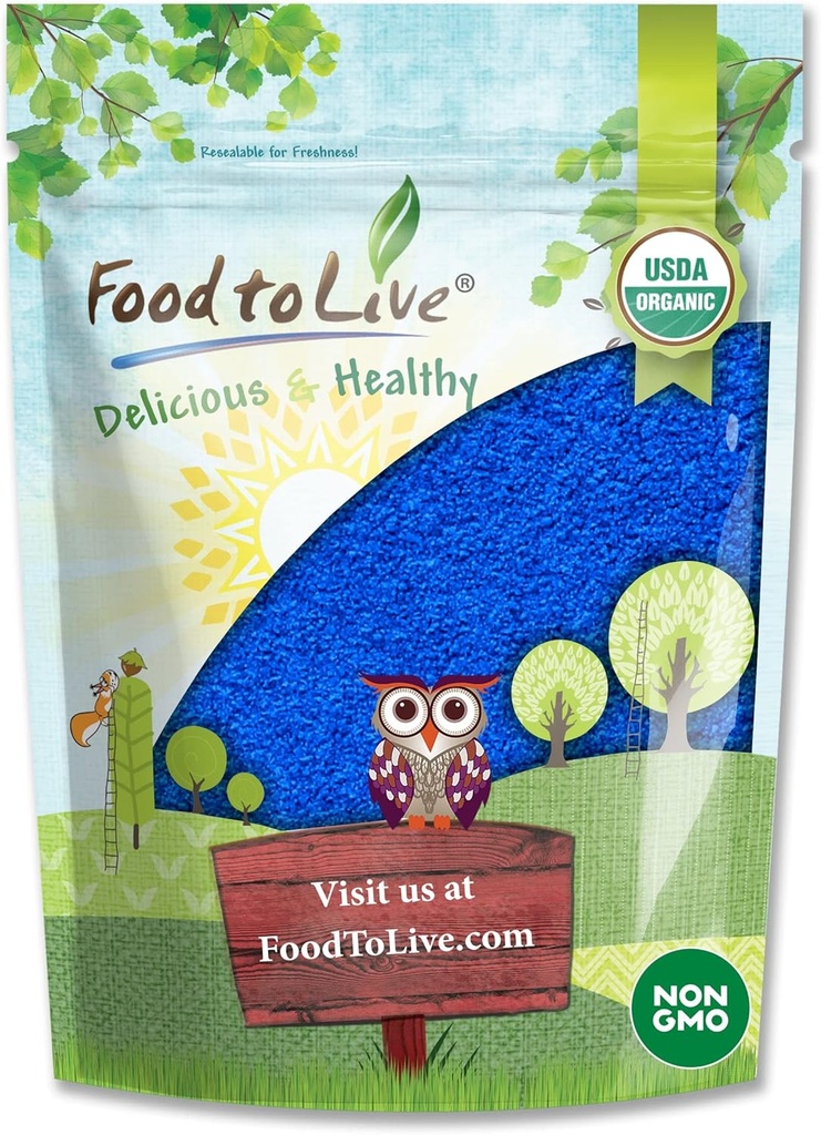 Τροφή για να ζήσετε οργανική μπλε σκόνη Spirulina, 2 ουγγιά – μη GMO, καθαρό ωμό μπλε-πράσινο εκχύλισμα φυκιών, Vegan, μη-ακτινοβολημένο, μεγάλη για χυμούς, smoothies, shakes, ποτά, και χρωστικές τροφίμων