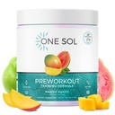 One Sol Pre-Workout for Women, developedd Pump & Focus, No Jitters Or Crash, Natural Materialss, 100% Vegan, Gluten Free & Soy Free, (Mango Guava)