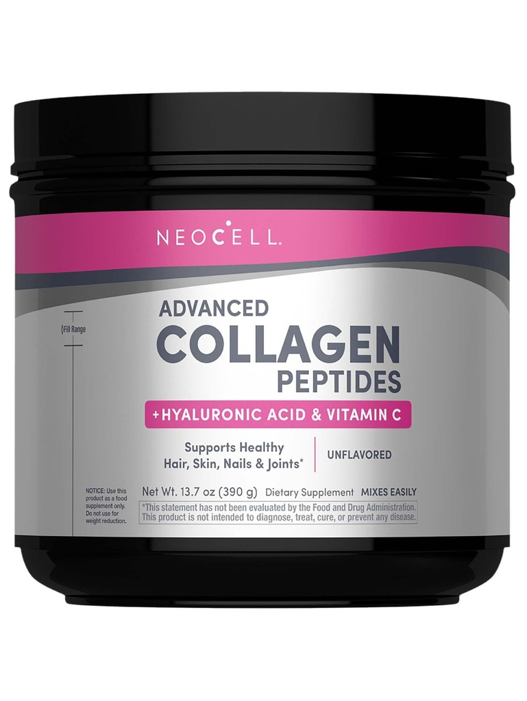 NeoCell Super Collagen, | 13.7 oz | Grassfed Bovine | Hyaluronic Acid ve Vitamin C | Non-GMO, Gluten & Soy Free Supplement Supplement