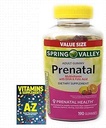 Spring Valley Adult Προγεννητική Υγεία Πολυβιταμίνη DHA & Φολικό οξύ, Φρούτα, 190 Gummies+Better Guide Βιταμίνες Συμπληρώματα Βιβλίο