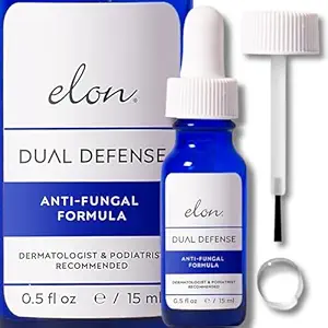 Elon Dual Defense Anti-Fungal Formula | 25% Undecylenic Asit | Tedavi ve Eliminate Nail Fungus | Dermatolog & Podiatrist Önerilen önerilen