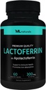 ML Naturals Lactoferrin 300 mg 60 Sebze Kapsülleri Sağlıklı Immune Sistemi ve Demir Aborpsiyon, NSF-Cerized & cGMP-Compliant