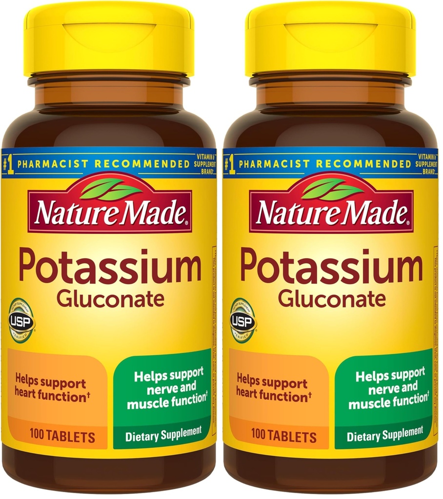 Nature Made P properties Gluconate 550 mg, Diyetsel Supplement for Heart Health Support, 100 Tablet, 100 Day Supply (Pack of 2)