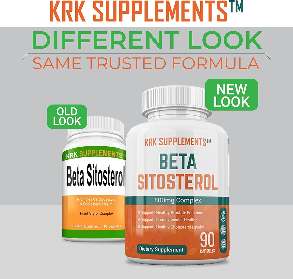 Beta Sitosterol 800 mg Toplam Capsules için 3 Toplam Şişeler için