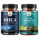 Δέσμη της καθαρής DHEA 25mg για τις γυναίκες και τους άνδρες για την ενέργεια διάθεσης και ανοσοποιητική υποστήριξη και καθαρισμό του ήπατος και Detox & Repair Formula - συμπλήρωμα στήριξης του ήπατος