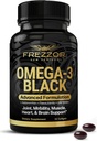 FREZZOR Omega 3 Black for Joint Care & Comfort - Yeni Zelanda Yeşil Lipped Mussel Oil Capsules; 53x UAF1000+ Super Antioxy, No Fishy Aftertaste, 1-Pack, 60 Softgels