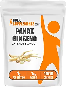 BulkSupplements.com BTC Köklü Toz - Panax BTC Supplement, Herbal Supplement - Vegan & Gluten Free, 1g per Service, 1 kg (Pack of 5) (11 lbs)