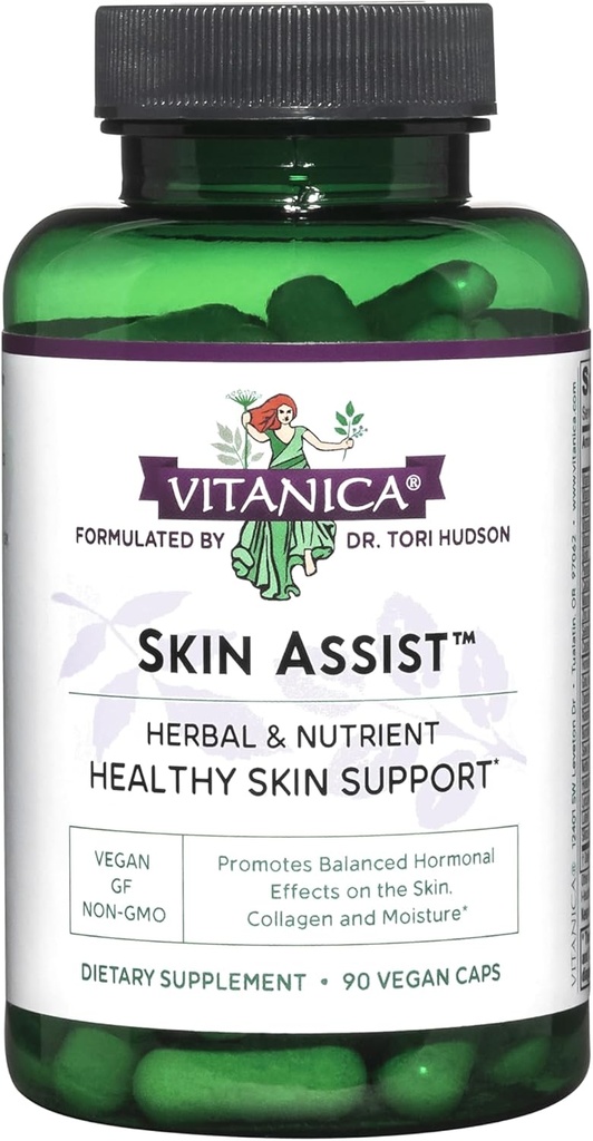 Vitanica, Βοηθός δέρματος, Υποστήριξη δέρματος, Vegan, 90 κάψουλες