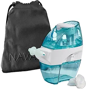 Navage Travel Bundle - Nasινικό σύστημα άρδευσης - Αλάτι Nasal Rinse Kit με 1 Μύτη καθαριστικό, 30 Salt Pods και μαύρη τσάντα ταξιδιού