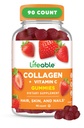 Lifeable Collagen Nail Gummies | 100 mg with Vitamin C | Great Tasting Collagen Supplements | Vejetaryen Hair Skin and Nails Gummies | Collagen Gummies for Yetişkinler, Men, Women | 90 Gummies