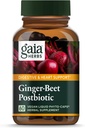 Gaia Herbs Ginger-Beet Postbiyotik - Gut & Heart Health Support için Tamam - Organik Fermented Beets & Ginger - Sütden Ücretsiz Soy & Gluten - 60 Vegan Capsules (30 hizmet)
