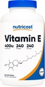 Nutricost Vitamin E 400 IU, 240 κάψουλες Softgel - Χωρίς γλουτένη, μη ΓΤΟ