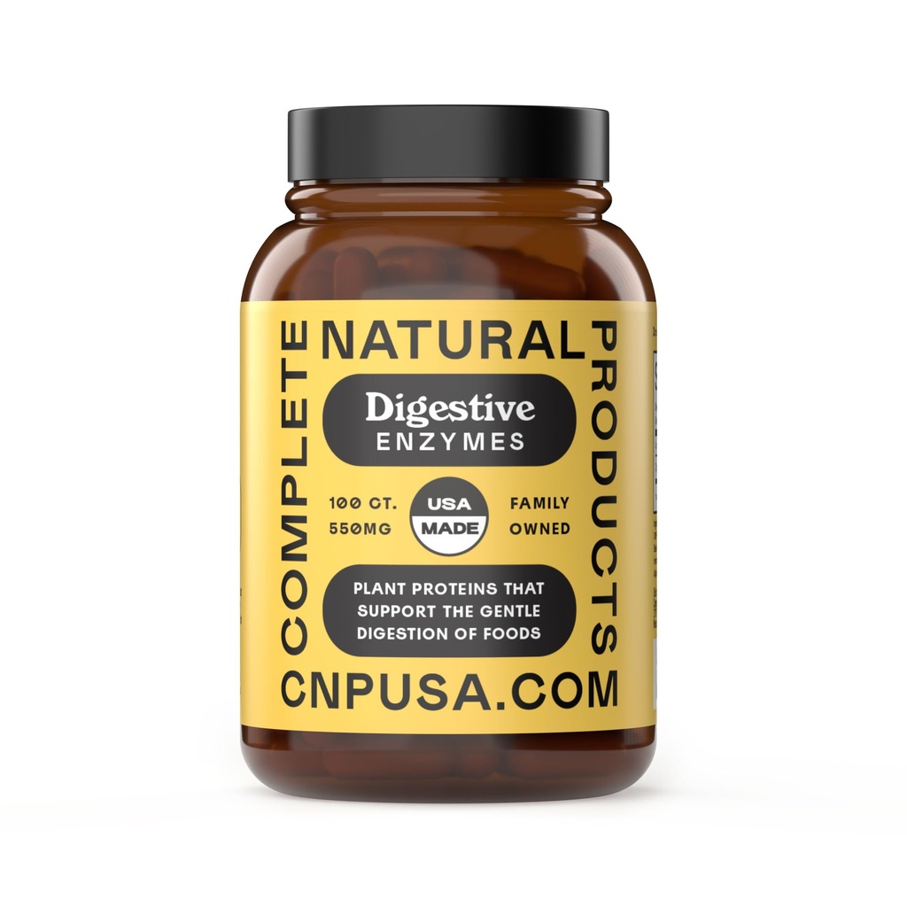 Doğal Ürünler Algestive Enzyme Capsules, 550 mg, 100ct | Plant-Based Formula, Organik Capsule Shell, Destekler Digestive Balance & Nutrient Abors