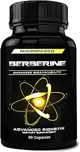 1500 mg Gelişmiş Biyoavailability Micronized Berberine Supplement All Natural w/BerbeTalTM Support. 90 Total Capsules