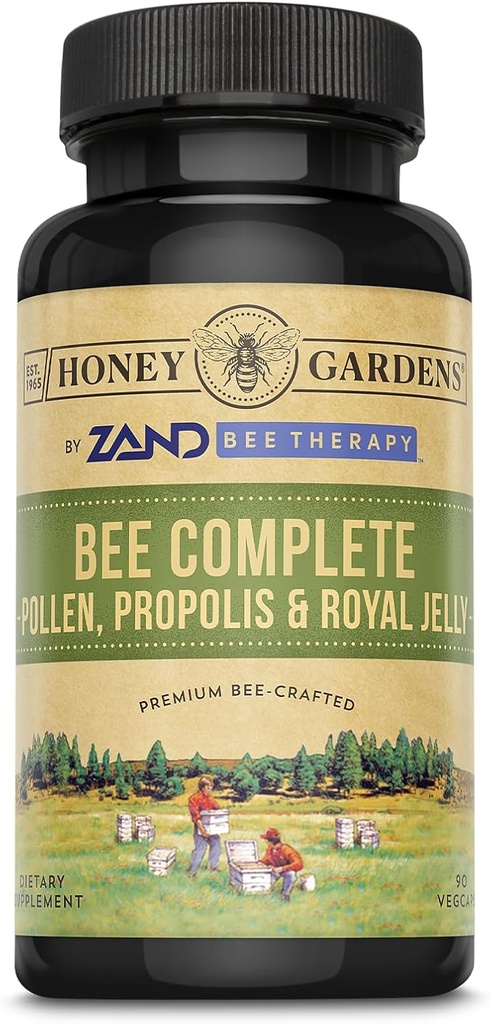 Honey Gardens Bee Pollen Royal Jelly ve Propolis Capsules, 90 Kont