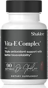 Shaklee - Βιταμίνη Ε - Υποστηρίζει την καρδιά, τον εγκέφαλο και την υγεία του προστάτη - Ουδετεροποιητικές βλάβες που προκαλούνται από τους ελεύθερους ριζικούς Vita- E® 400 IU δισκία με εκχύλισμα σεληνίου και σταφυλιού - 90 Softgels