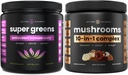 NutraChamps Super Greens Antioxidant & Super Mushrooms: Ultimate Brain, Gut & Body Boost