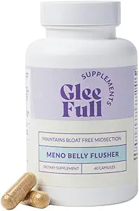 GleeFull Meno Belly Flusher - Kadınlar için Menopause Supplements - Kilo Kaybı için Hormon Dengesi - Sağlıklı Metabolismları Korumaya Destek -