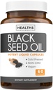Black Seed Oil - 60 Softgel Capsules (Non-GMO & Vegan) Premium Cold-Pressed Nigella Sativa, Pure Black Cumin Tohum Petrolünü Vitamin E - 500 mg Her, 1000 mg Per 2 Capsule Servisi ile Üretti