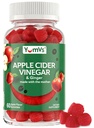 YUM-V'S Apple Cider Vinegar Gummies – ACV Gummies with Ginger & The Mother – Supports Metabolism, Vitality & Daily Wellness – Natural Apple Flavor Vegan, Non-GMO, Gluten-Free, Cider Gummy – 60