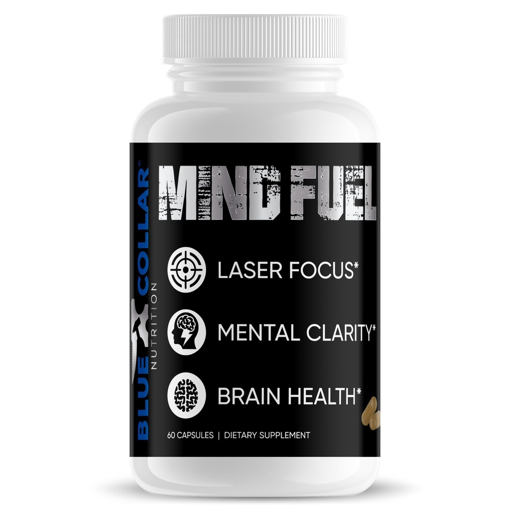 Mind Fuel Brain Συμπληρώματα μνήμης και εστίασης, Boost Brain’s Health & Mental Clarity, Ανδρική Πολυβιταμίνη Memory Supplement for Brain, Nootropics Brain Support Supplement for Men/Women (60 Κάψουλες)