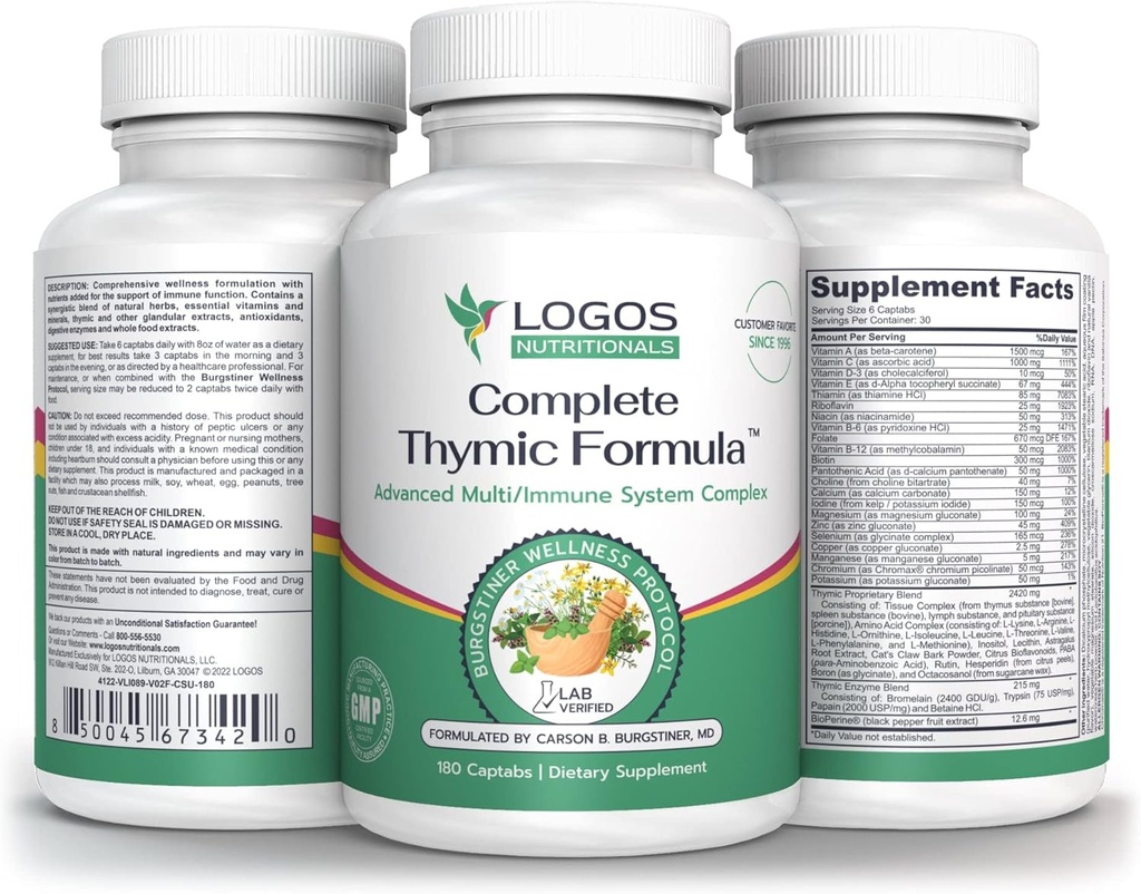 Full Yourmic FormulaTM, Comprehensive Multivitamin & Multimineral with Yourmus Glandular Extracts (180 Kont)