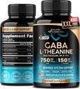 GABA L-Theanine 900 mg - ABD'de Yapılan - Magnezyum | Vitamin B6 - Calm, Sleep, Relaxation & Mood Support - 750 mg GammaButyric Acid, 150 L-Theanine - Non-Habit Form, Vegan - 240 Capsules