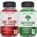 Διατροφή της Ατλαντίδας 60 ταρτάρ Cherry Gummies + 60 Supergreens Gummies.