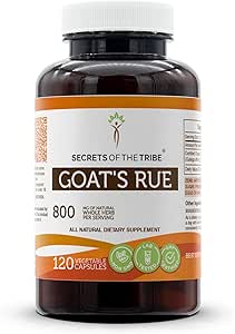 Secrets of the Tribe Goat's Rue 120 Capsules, 800 mg, Goat's Rue (Galega officinalis) Dried Herb (120 Capsules)