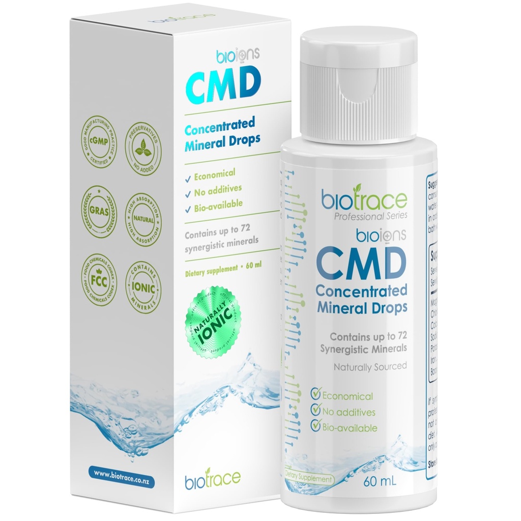 BioTrace Dead Sea Trace Mineralleri | 72+ Yoğun Trace Mineralleri, Ionic Liquid, Chloride, Pyum | Low sodyum | Enerji, Elektrolytes, Hydration | 24 Day Supply, 2 fl oz (kırda 1)
