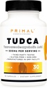 Primal Tudca 500 mg 30 Capsules - Gluten Free, Non-GMO Tauroursodeoxycholic Acid Supplement