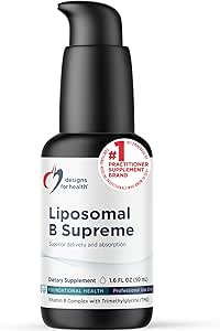 Sağlık Liposomal B Yüksek Lisansı için tasarımlar - Üst Aborpsiyon ile Sıvı B Vitamin Kompleksi - Folate, B12, B6, Biotin, TMG + Daha Fazla - Citrus Flavor ile Oral Teslimat Pompa (50 Hizmet / 1.7oz)