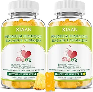 Kadınların Immune Health, Hawaii Pineapple Gummies Support PH Balance & Vaginal Health, Vegan, Gluten-Free, 120 Count