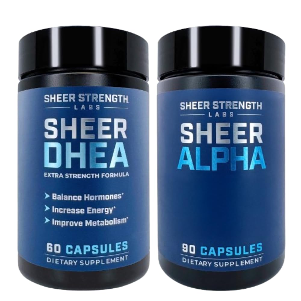 Συμπλήρωμα DHEA για άνδρες + Sheer Alpha - Ultimate T ενίσχυση Stack για άνδρες