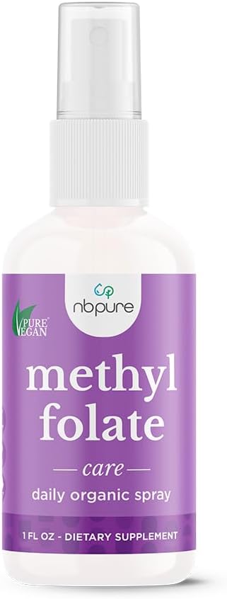 Nbpure Methylfolate Vitamin B9 Spray συμπλήρωμα, υγρό Follic Acid Spray, 1 oz
