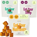 GEM Bite Complete Routine Diversity Pack with Daily Multivitamin (14 Bites), Chill-Out Calm (7 Chews) & Deep Sleep Aid (7 Chews) | Supports Gut, Skin, Brain, Bone, Sleep, Immunity