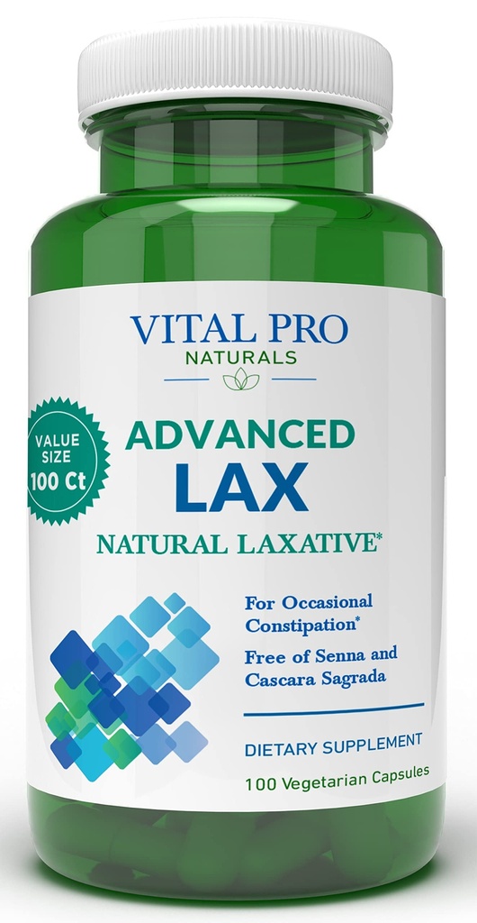 Vital Pro Naturals - Advanced Lax Natural Laxative Formula 100 Capsules