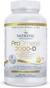 Nordic Naturals ProOmega 2000-D, Lemon Flavor - 90 Soft Gels - 2150 mg Omega-3 + 1000 IU D3 - Ultra High-Potency Fish Oil - EPA & DHA - Brain, Heart, & Immune Health - Non-GMO - 45 Servisler