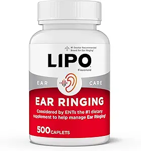 Lipo-Flavonoid Plus Εμβοές Ανακούφιση - Doctor-Recommended for Ringing Ears - Clinically-Proven Lemon Bioflavonoid Complex with Vitamins C, B1, B2, B6, B12, & Calcium - 500 Caplets