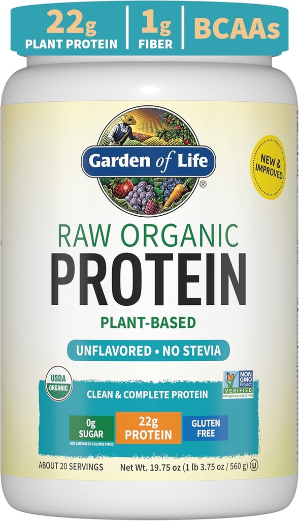 Life Organic Vegan protein Toz, Plantive & BCAAs, Organik Protein Toz Probiyotiks & Enzymes, Non-GMO, Gluten-Free Lactose Free 1.2 LBB