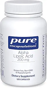 Pure Encapsulations Alpha Lipoic Acid 200 mg - 200mg ALA - Liver & Antioxidant Support* - for Nerve Health & Carb Metabolism - Vegan & Non-GMO Supplement - 120 Capsules