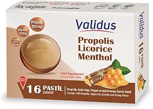 VALIDUS Propolis + Youme Oil+Licoerice+Honey 16 Pastille