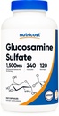 Nutricost Glucosamine Sulfate 1500 mg, 240 Capsules - 750 mg Per Capsule, Gluten Free, Non-GMO