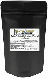 sodyum Bentonite Clay + Aktif Charcoal Capsules (1000 mg) 120 Kont