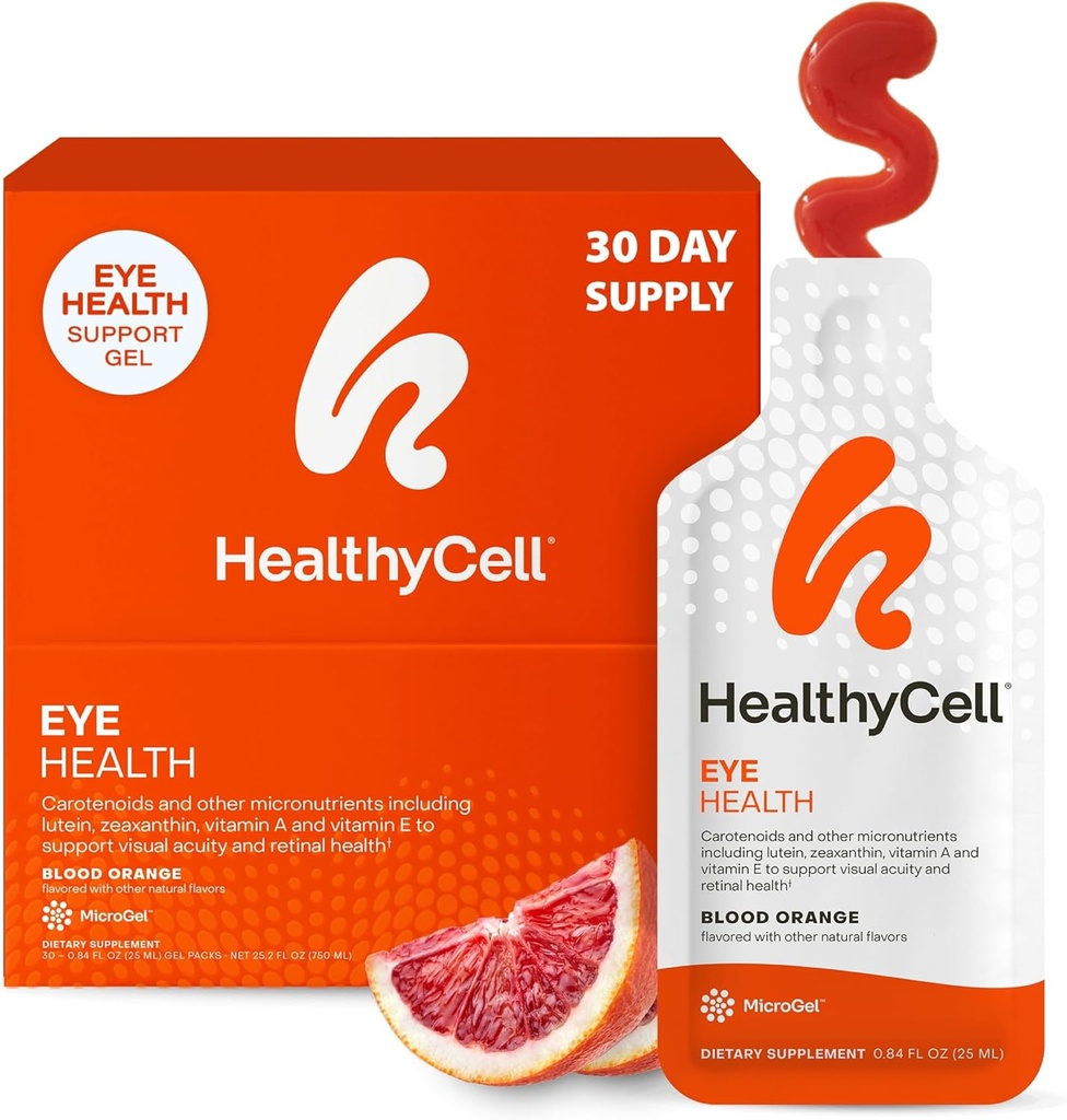 Sağlıklı Göz Sağlığı Günlük Sıvı Tamam - Göz Vitaminleri ve Mineralleri Lutein, Zeaxanthin, Sight Care & Macular Desteği için Astaxanthin & Beta Carotene - 30 Gel Packs & Minerals