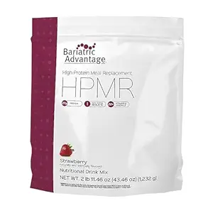Bariatrik Avantajlar Yüksek Protein Meal Yenileme Iklim Mix, Protein Toz Gastrik Bypass ve kol Gastrektomi Hastaları, 27g Protein, Lactose Free - Strawberry - 28 Servisler
