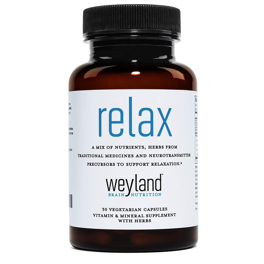 Rahatlayın - GABA ile Doğal Uyku Tamam, L-Theanine, Valerian Root, 5-HTP, Lemon Balm – Calm ve Relaxation Aid - 30 Vegetarian Capsules